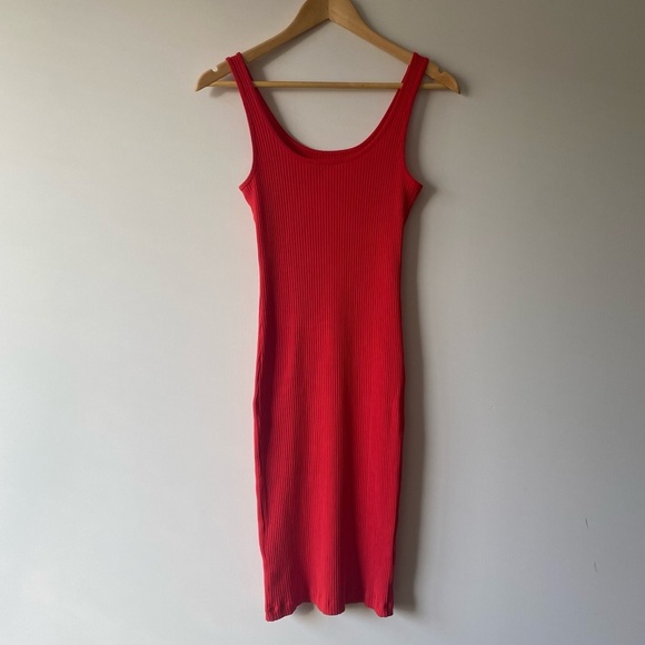 Wilfred Free Murdoch Scoop Neck Bodycon Dress Red XS - Picture 1 of 13